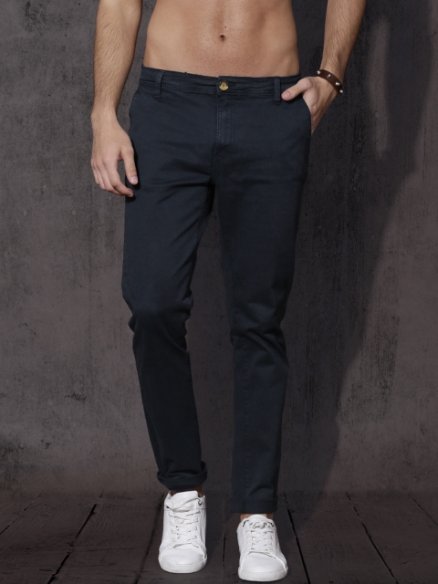 

Roadster Men Navy Blue Regular Fit Chinos