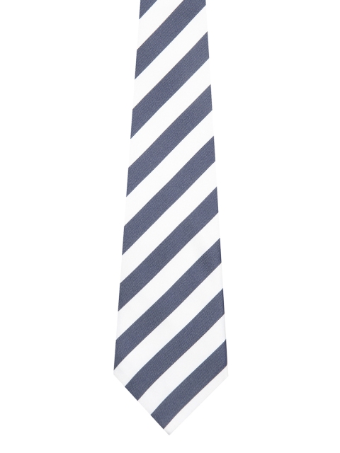 

Tossido White & Navy Blue Striped Skinny Tie