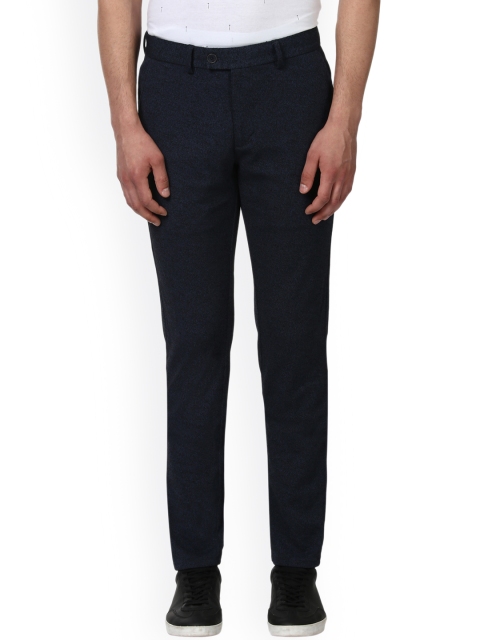 

ColorPlus Men Navy Blue Regular Fit Solid Regular Trousers