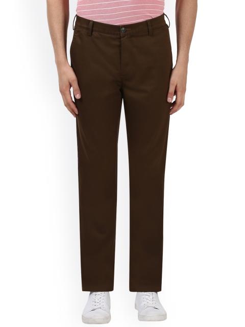 

ColorPlus Men Brown Slim Fit Solid Formal Trousers