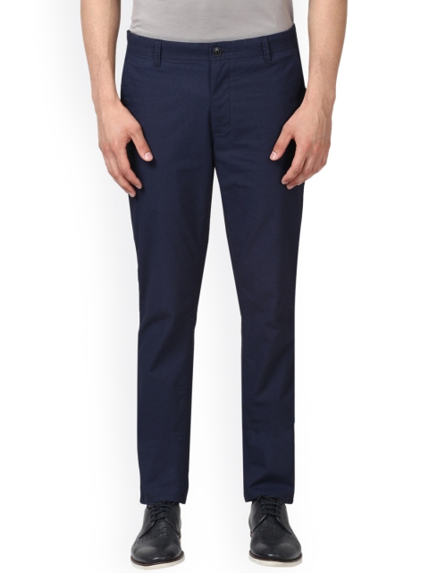 

ColorPlus Men Navy Blue Regular Fit Printed Formal Trousers
