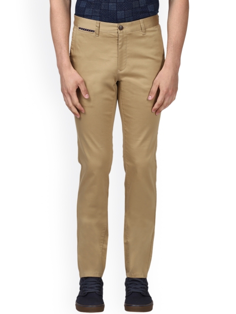 

ColorPlus Men Beige Regular Fit Solid Formal Trousers