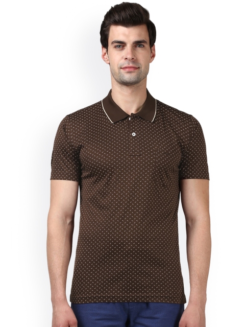 

ColorPlus Men Brown Printed Polo Collar T-shirt