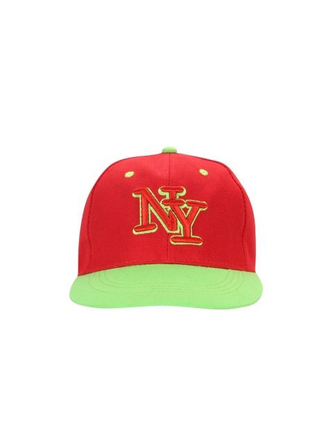 

FabSeasons Unisex Red & Green Solid Snapback Cap