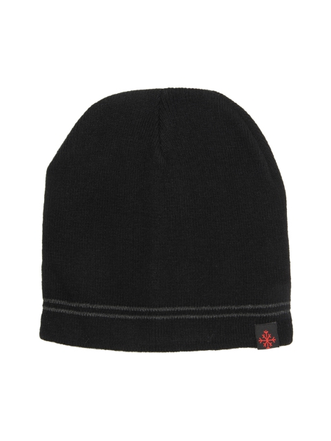 

FabSeasons Unisex Black Solid Beanie