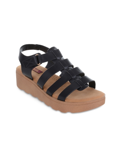 

SHUZ TOUCH Women Black Solid Sandals