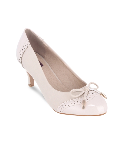 

SHUZ TOUCH Women Beige Solid Pumps