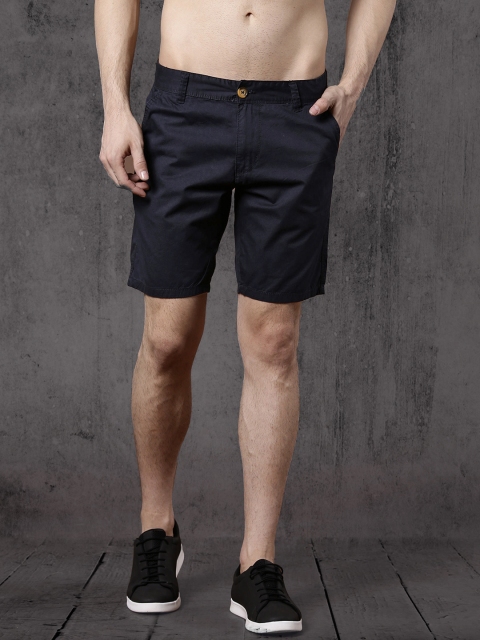 

Roadster Men Navy Blue Solid Regular Fit Chino Shorts