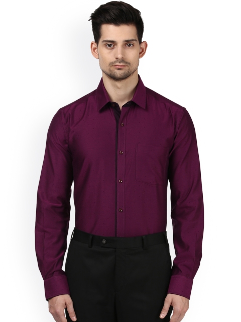 

Park Avenue Men Purple Slim Fit Self Design Formal Shirt