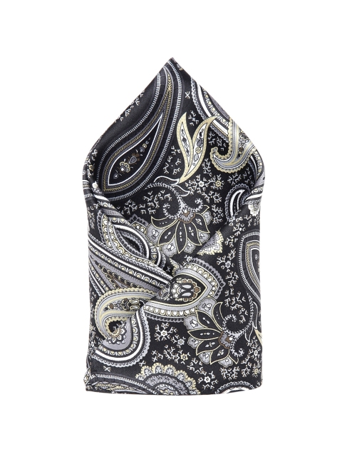 

Alvaro Castagnino Black & Grey Printed Pocket Square
