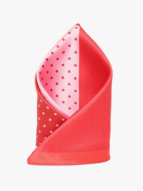 

Alvaro Castagnino Red & Pink Polka Dot Print Pocket Square