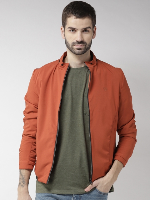 

Fort Collins Men Rust Orange Solid Tailored Jacket