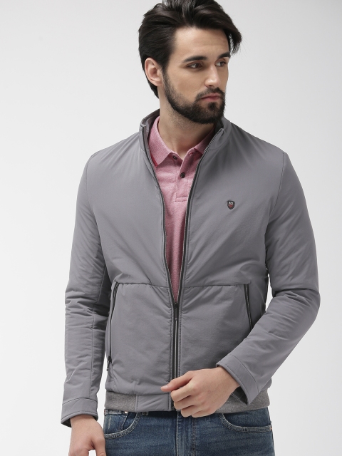 

Fort Collins Men Grey Solid Tailored Jacket
