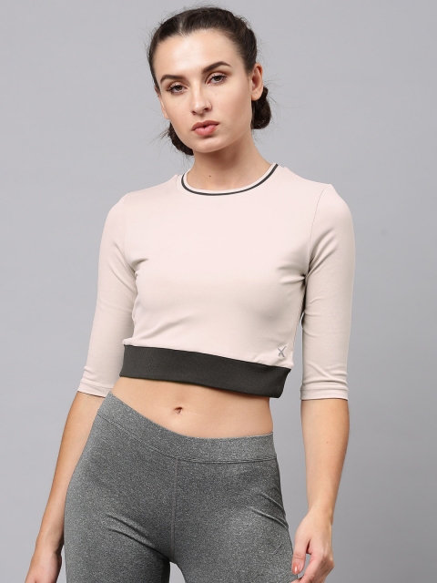 

HRX by Hrithik Roshan Women Pink Rapid Dry Round Neck T-shirt