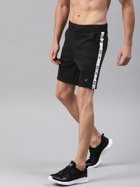 

HRX by Hrithik Roshan Men Black Solid Sports Shorts