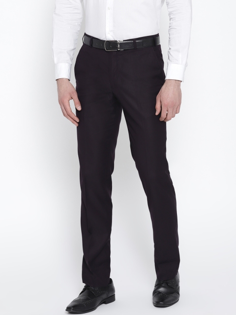 

Park Avenue Men Purple Slim Fit Solid Formal Trousers