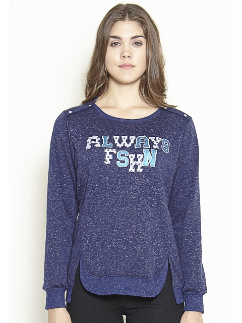 

Sweet Dreams Women Navy Blue Printed Sweatshirt