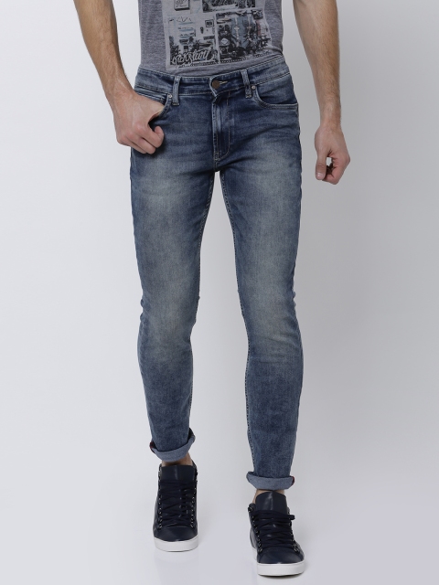 

LOCOMOTIVE Men Blue Slim Fit Mid-Rise Clean Look Stretchable Jeans