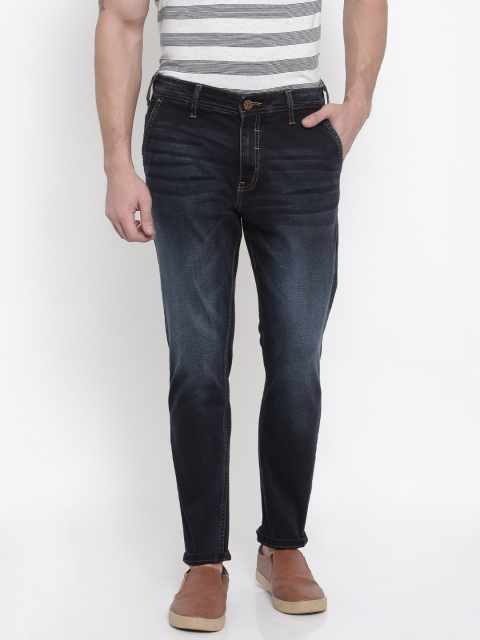 

LOCOMOTIVE Men Blue Regular Fit Mid-Rise Clean Look Stretchable Jeans