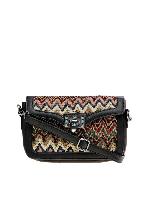 

Satchel Bags Multicoloured Printed Sling Bag, Multi