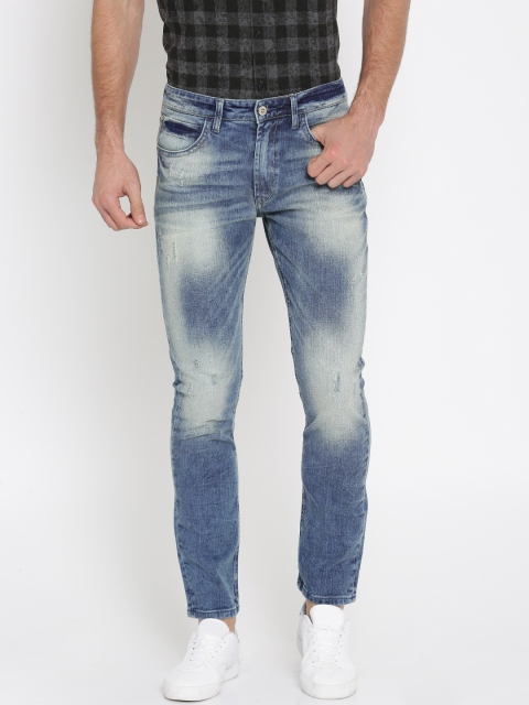 

Ecko Unltd Men Blue Super Slim Fit Mid-Rise Low Distress Stretchable Jeans