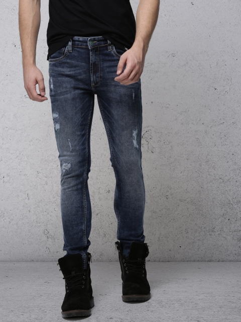 

Ecko Unltd Men Blue Slim Fit Mid-Rise Mildly Distressed Stretchable Jeans