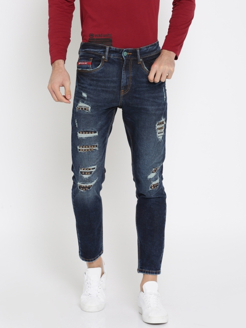 

Ecko Unltd Men Blue Slim Tapered Fit Mid-Rise Mildly Distressed Stretchable Jeans