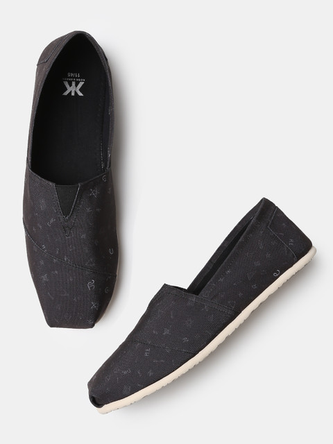 

Kook N Keech Men Black Slip-On Sneakers