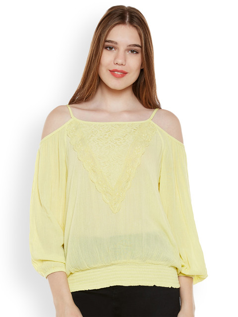 

Oxolloxo Women Yellow Solid Top