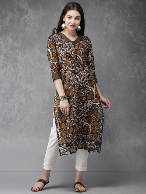 

Anouk Women Multicoloured Printed Straight Kurta, Multi