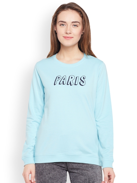 

Club York Women Blue Solid Sweatshirt