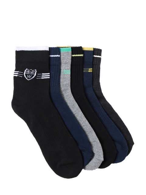 

Wrangler Men Pack of 6 Assorted Ankle-Length Socks, Multi