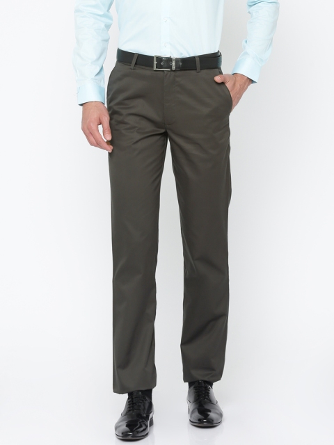 

Wills Lifestyle Men Chracoal Grey Regular Fit Formal Trousers, Charcoal