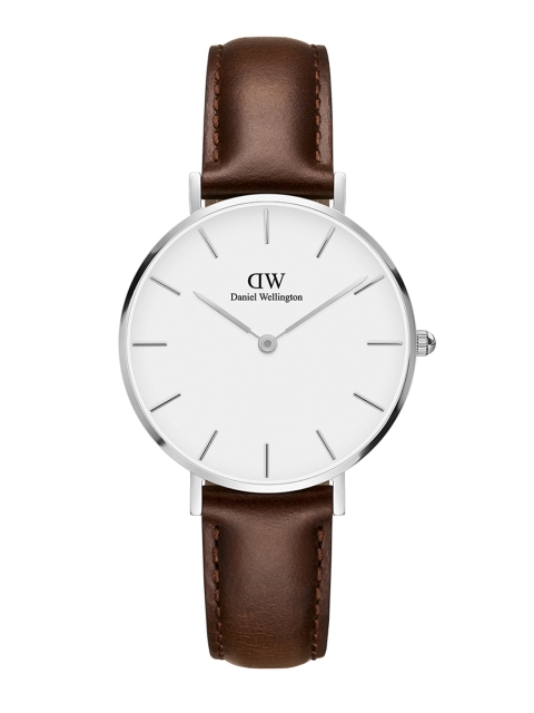 

Daniel Wellington Women Petite Bristol Silver Watch, White