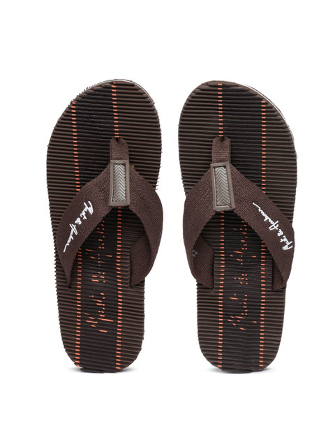 

Mast & Harbour Men Brown Solid Thong Flip-Flops