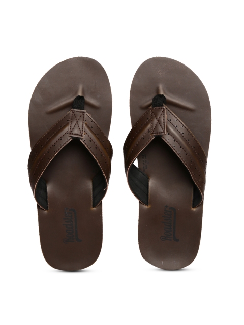 

Roadster Men Brown Solid Thong Flip-Flops