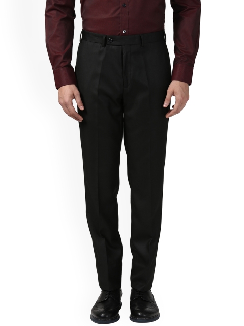 

Next Look Men Black Smart Regular Fit Solid Formal Trousers