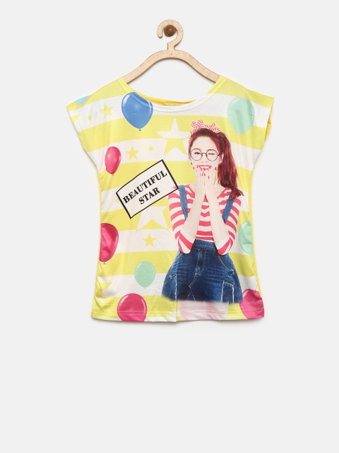 

Tiny Girl Yellow Printed Top