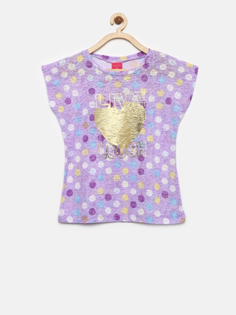 

Tiny Girl Purple Printed Top