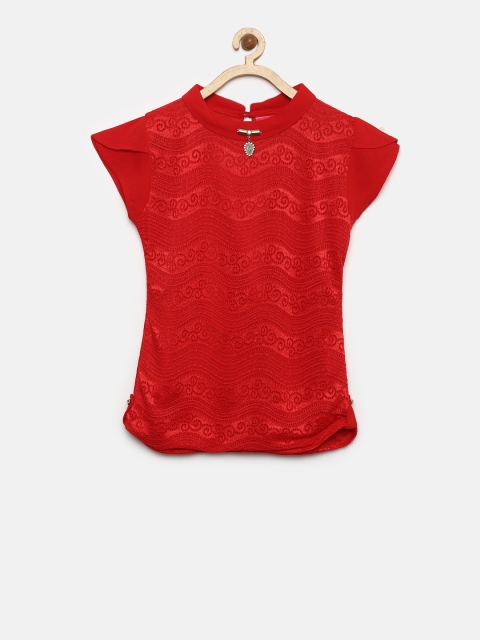 

Tiny Girl Red Lace Top