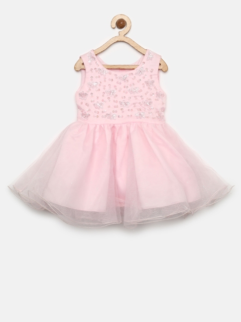 

Tiny Girl Pink Embellished Fit and Flare Dress