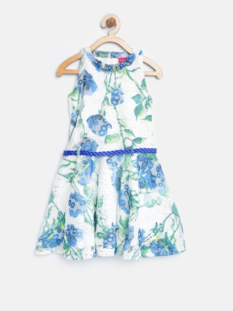 

Tiny Girl Girls Off-White Printed Fit and Flare Dress