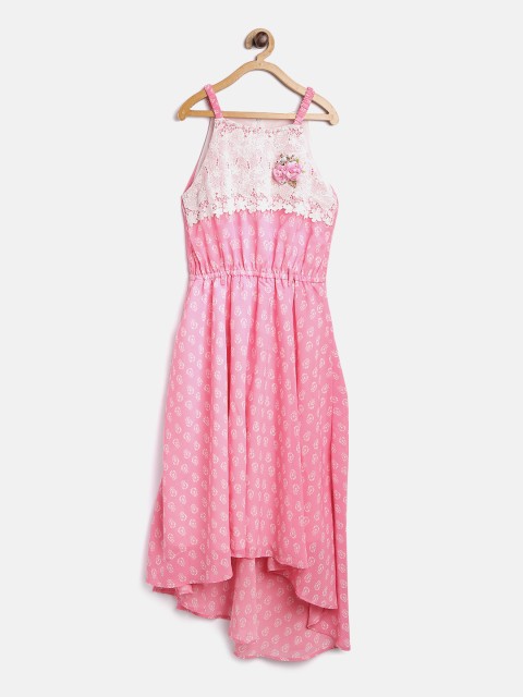 

Tiny Girl Girls Pink Printed Fit & Flare Dress