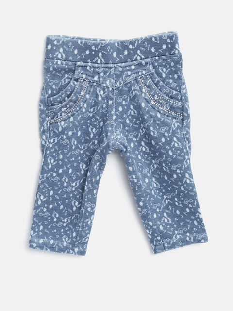 

Tiny Girl Blue Printed Jeggings