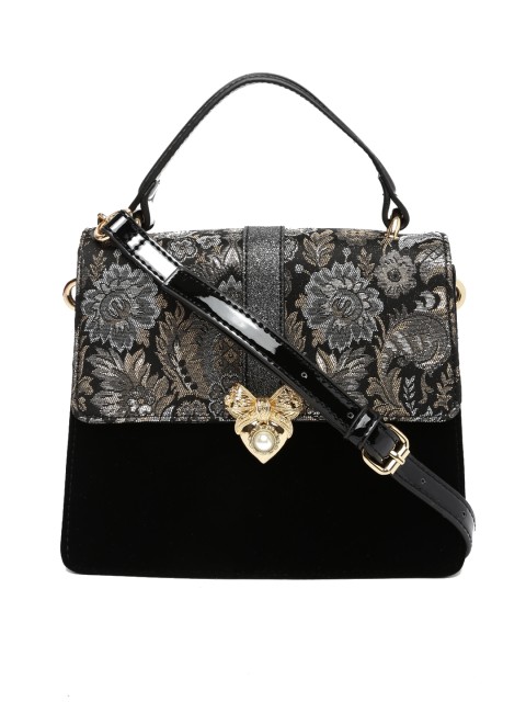 

ALDO Black & Grey GRAMMATICO Patterned Satchel