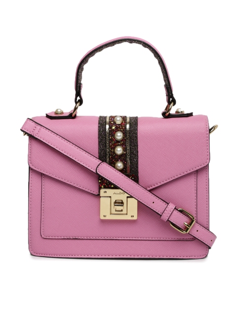 

ALDO Pink Solid Satchel