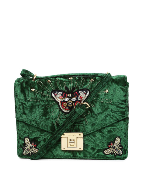 

ALDO Green Embellished Sling Bag
