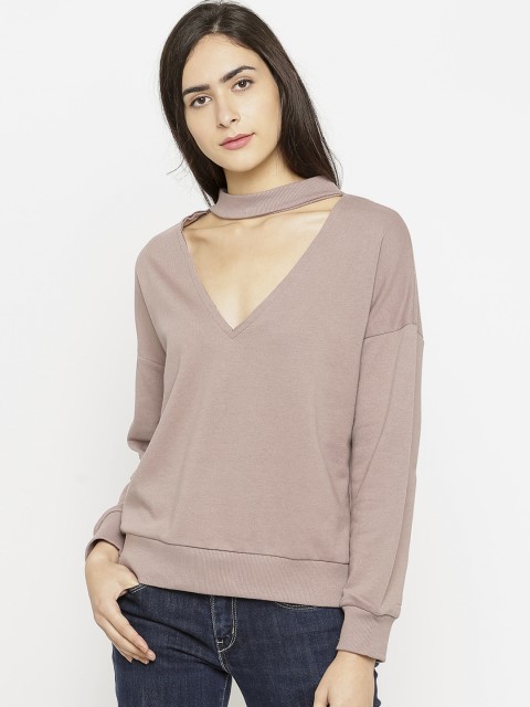 

FOREVER 21 Women Mauve Solid Top