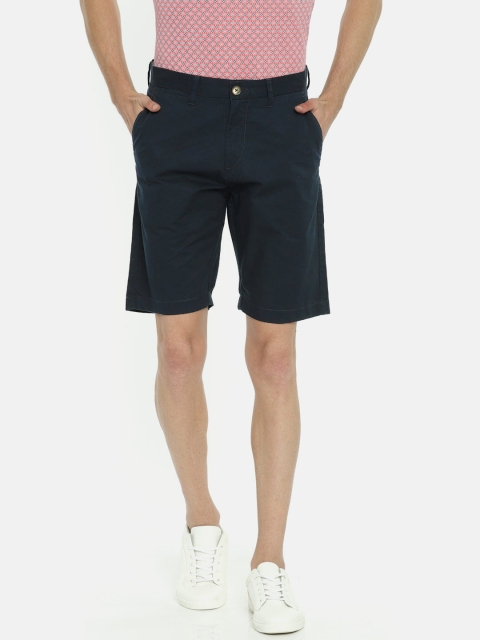 

U.S. Polo Assn. Men Navy Blue Solid Slim Fit Chino Shorts