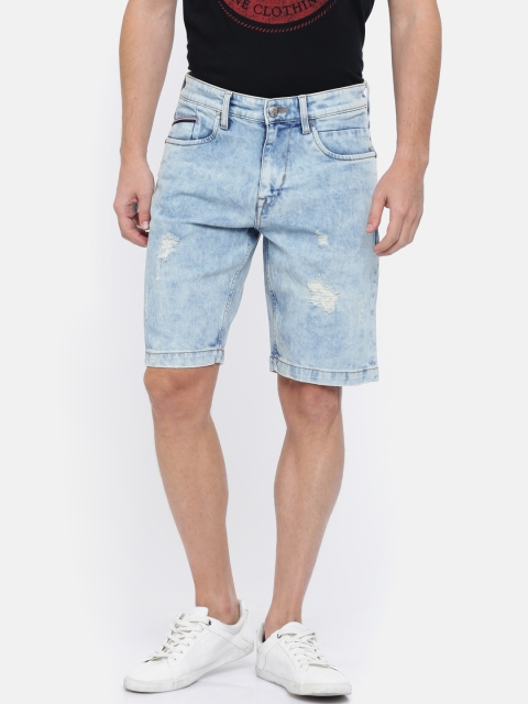 

U.S. Polo Assn. Denim Co. Men Blue Washed Slim Fit Denim Shorts